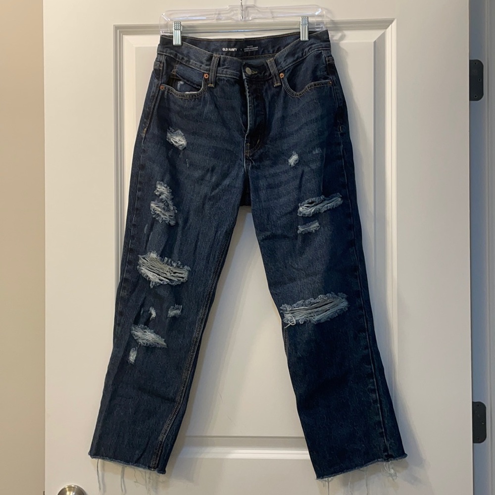 Old Navy high rise slouchy straight leg jeans